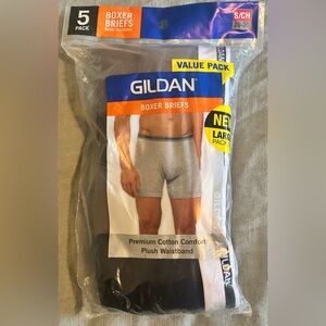 Gildan Men's Boxer Briefs Value Pack - Black and Gray size small